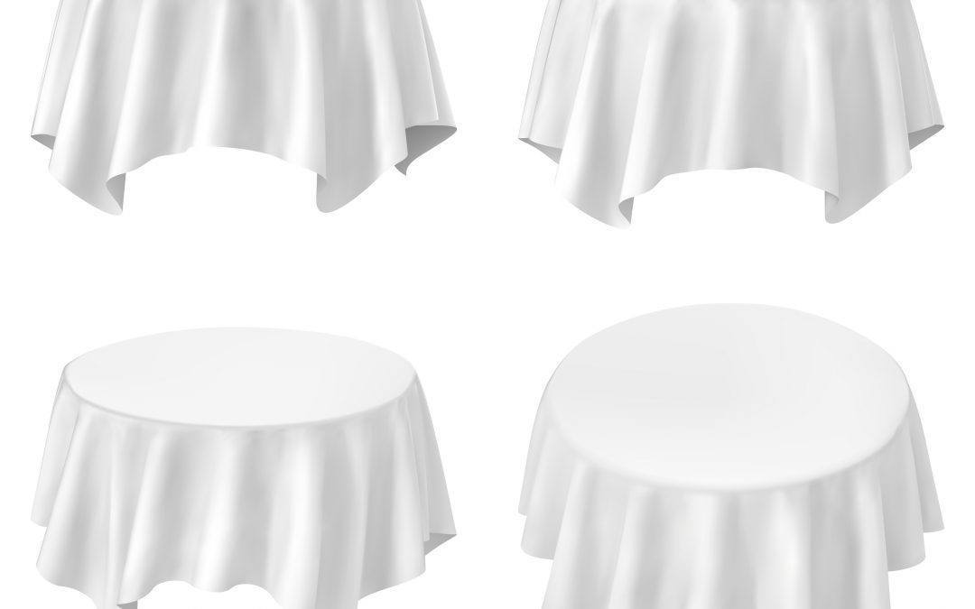 White Round Tablecloth