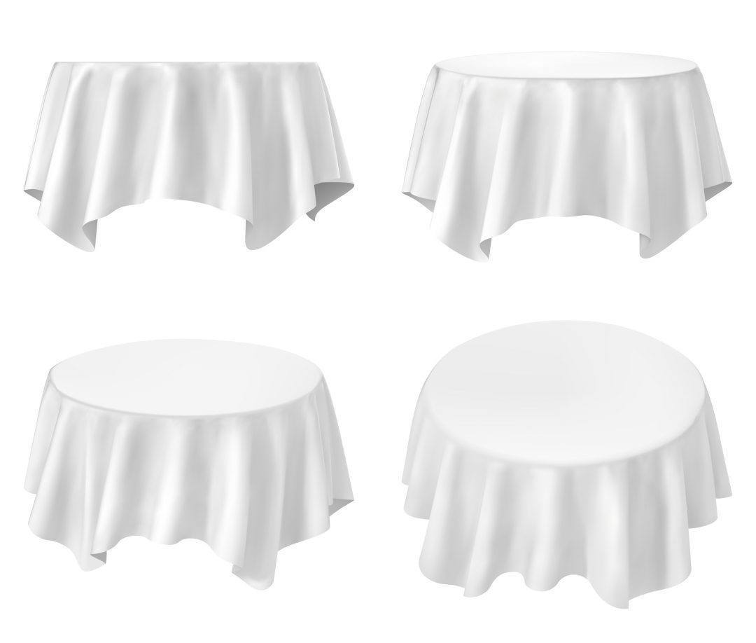 White-Round-Tablecloth
