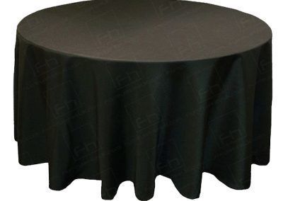 Black 120 Round Table Cloth