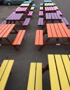 Coloured-Picnic-Benches