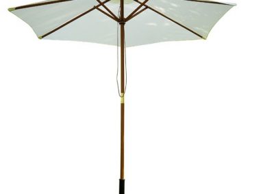 Cream Parasol Lamp with Base