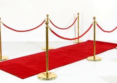Red Carpet with Stanchion and Ropes