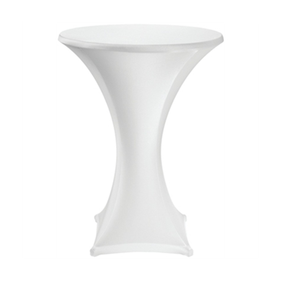 White lycra covered table