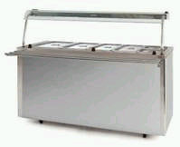 Bain marie unit with lights and hotcupboard