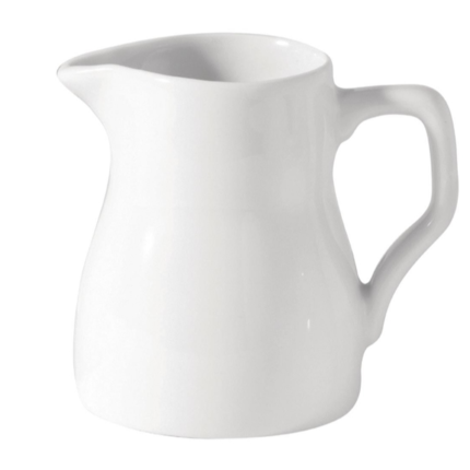 classic white milk jug for hire