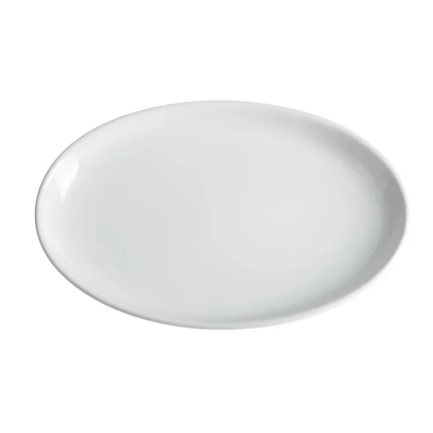 white oval platter