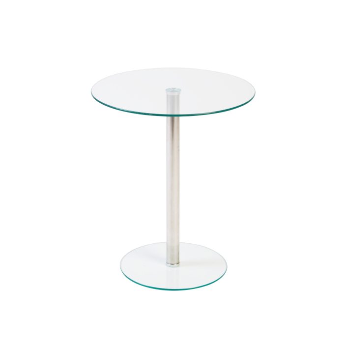 clear glass side table